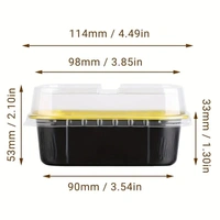  Rectangular 2x3" Foil Bake and Serve Containers with Lids for Cupcakes - Pack Of 50