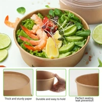 Round Paper Tub with Lid – Food-Grade, Leak-Resistant, Disposable Container | The Baking Curv - Pack Of 25