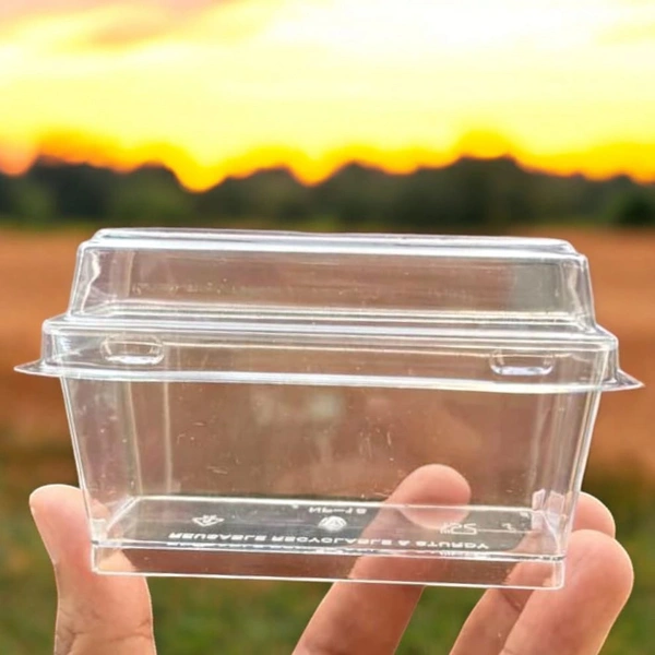 The Baking Curv Rectangle Mousse Cup With Lid |Pudding |Layered Treat - Pack Of 10