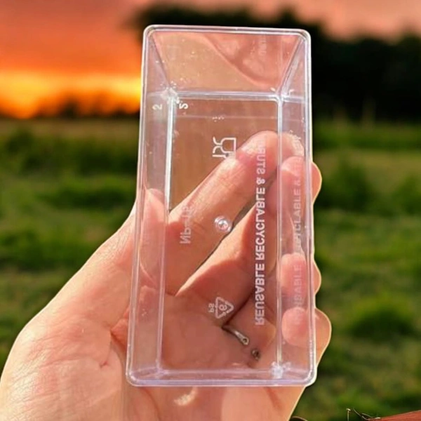 The Baking Curv Rectangle Mousse Cup With Lid |Pudding |Layered Treat - Pack Of 10