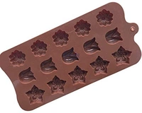 The Baking Curv Leaf & Flower Shape Silicone Chocolate Mould – 15-Cavity Non-Stick Tray for Candy Making & Cake Decoration