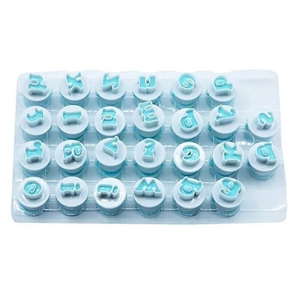 The Baking Curv Lowercase Alphabet Fondant Cutter Set – A to Z Letters for Cake Decorating & Baking Crafts