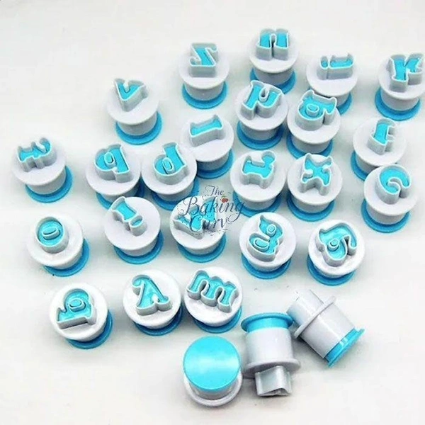 "Lowercase Alphabet Easy Push Cutter – A–Z Fondant & Cookie Letter Press Set"