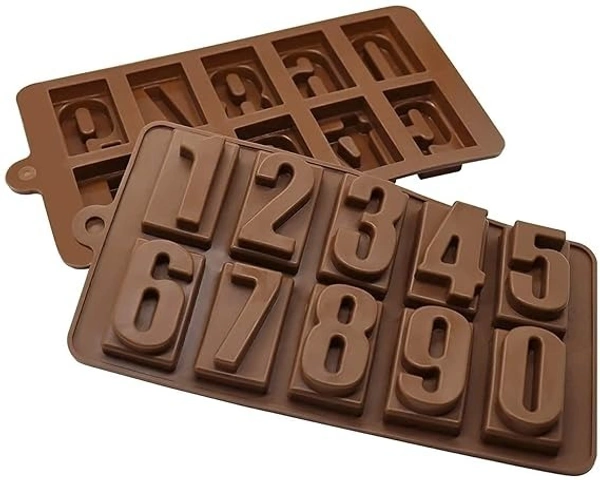 The Baking Curv Silicone Chocolate Number Mould – Flexible Mould for DIY Chocolates, Cakes & Fondant
