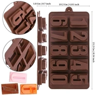 The Baking Curv Silicone Chocolate Number Mould – Flexible Mould for DIY Chocolates, Cakes & Fondant