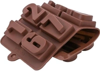 The Baking Curv Silicone Chocolate Number Mould – Flexible Mould for DIY Chocolates, Cakes & Fondant