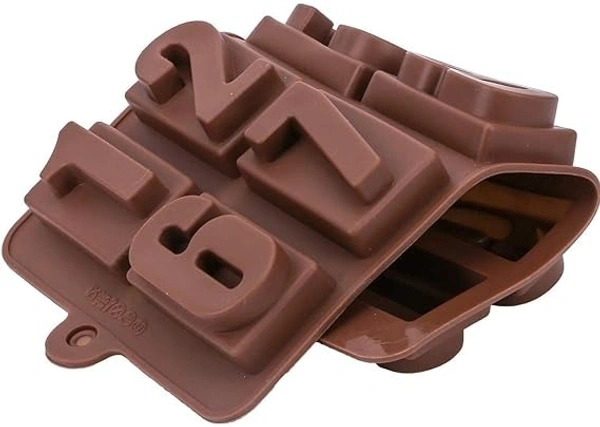 The Baking Curv Silicone Chocolate Number Mould – Flexible Mould for DIY Chocolates, Cakes & Fondant