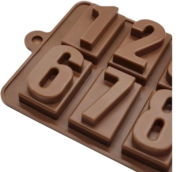 The Baking Curv Silicone Chocolate Number Mould – Flexible Mould for DIY Chocolates, Cakes & Fondant