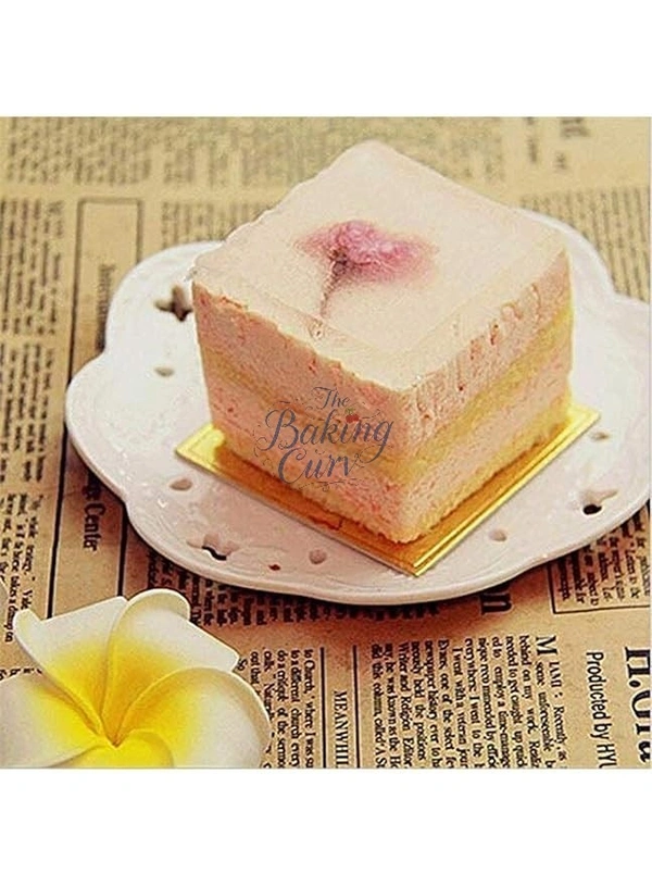  The Baking Curv Square Pastry Base – Ready-to-Bake Puff Pastry Sheet for Tarts, Pies & Snacks - Pack of 25