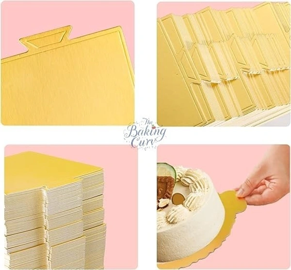  The Baking Curv Square Pastry Base – Ready-to-Bake Puff Pastry Sheet for Tarts, Pies & Snacks - Pack of 25
