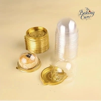 The Baking Curv Transparent Dessert Container – Dome Style 7x5cm - Pack Of 100, Black