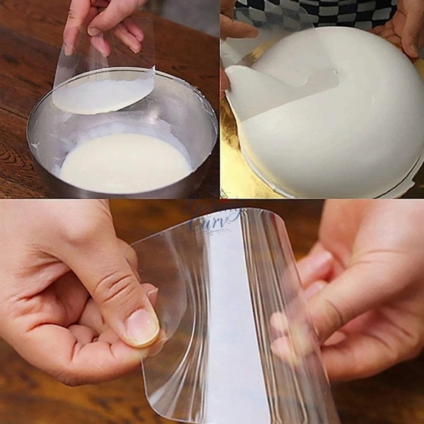 The Baking Curv Transparent Plastic OHP Sheet – (Set of 9) for Chocolate Garnish, Cake Decoration & Craft Work
