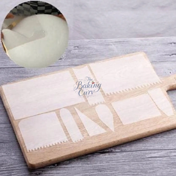 The Baking Curv Transparent Plastic OHP Sheet – (Set of 9) for Chocolate Garnish, Cake Decoration & Craft Work