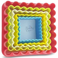 The Baking Curv Plastic Square Cookie Cutter Cupcake Cookie Cutter Cake Mold Biscuit Fondant