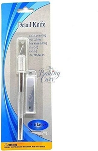 The Baking Curv Precision Craft Knife – Sharp Detailing Cutter for Fondant, Stencils, Detail Pen Knife With 5 Interchangeable Sharp Blades