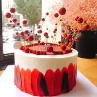 The Baking Curv Red Pearl Crown Cake Topper – Elegant Decorative Accessory for Birthday, Baby Shower & Princess Theme Cakes