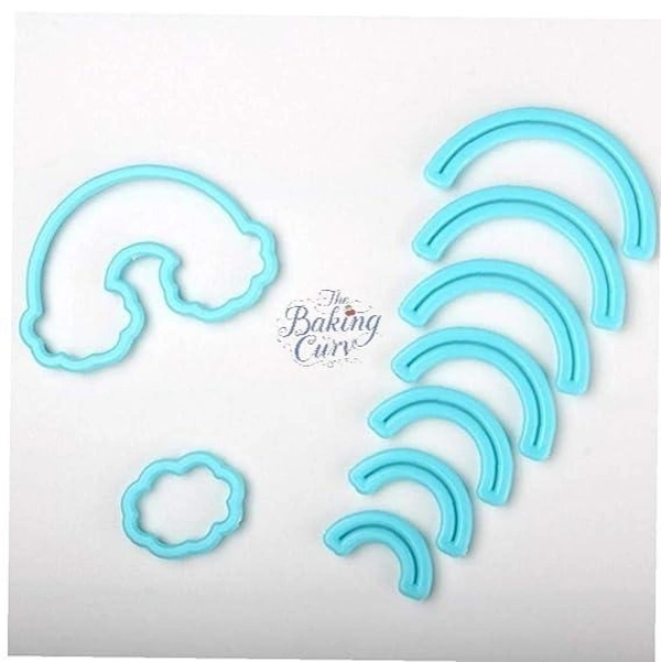 "Rainbow Cookie Cutter – Durable Plastic Mold for Cookies, Fondant & Crafts"