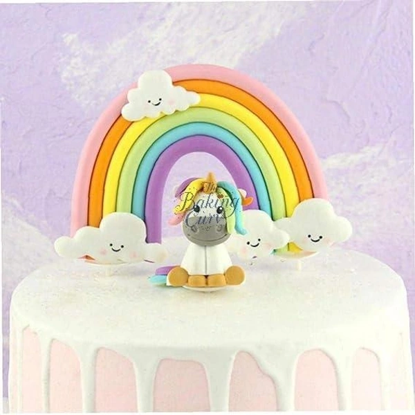 "Rainbow Cookie Cutter – Durable Plastic Mold for Cookies, Fondant & Crafts"