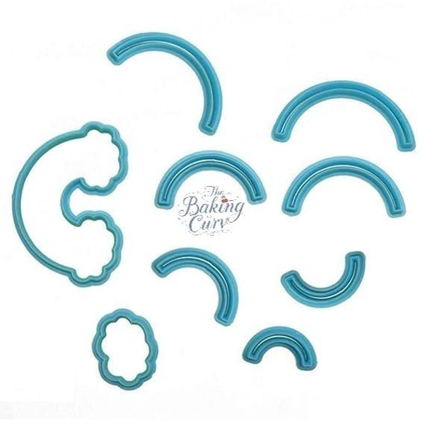 "Rainbow Cookie Cutter – Durable Plastic Mold for Cookies, Fondant & Crafts"