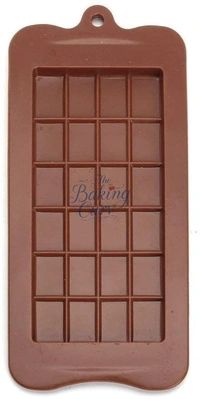 The Baking Curv Rectangular Shaped Chocolate Bar Silicone Mould – Non-Stick, Flexible & Reusable Silicone Tray for Chocolate, Candy, Jelly & More