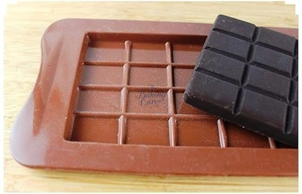 The Baking Curv Rectangular Shaped Chocolate Bar Silicone Mould – Non-Stick, Flexible & Reusable Silicone Tray for Chocolate, Candy, Jelly & More