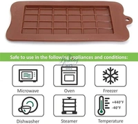 The Baking Curv Rectangular Shaped Chocolate Bar Silicone Mould – Non-Stick, Flexible & Reusable Silicone Tray for Chocolate, Candy, Jelly & More