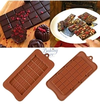 The Baking Curv Rectangular Shaped Chocolate Bar Silicone Mould – Non-Stick, Flexible & Reusable Silicone Tray for Chocolate, Candy, Jelly & More