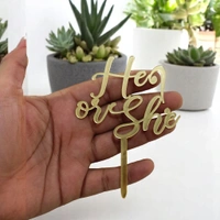He Or She Cake Topper