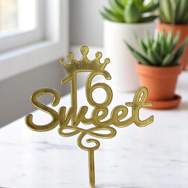 Sweet 16 Cake Topper 