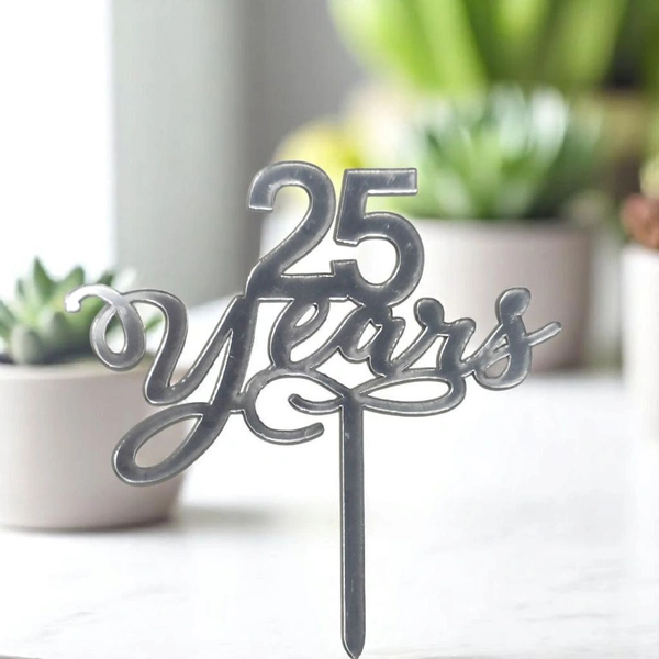 25 Years Cake Topper