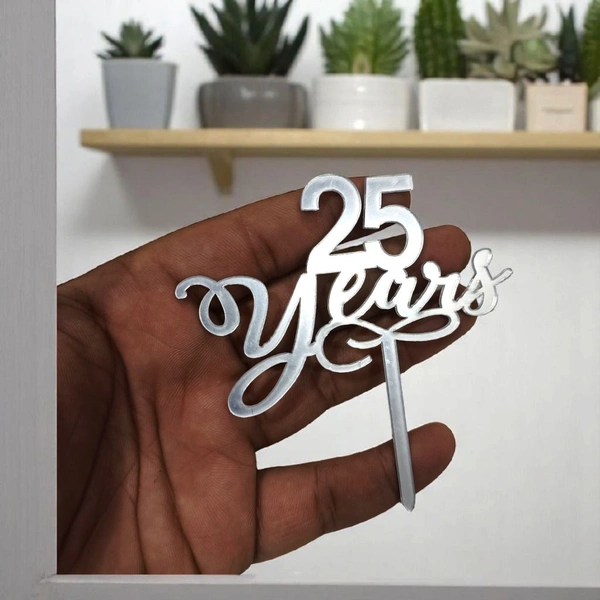 25 Years Cake Topper