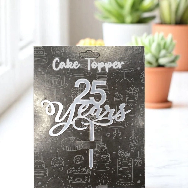 25 Years Cake Topper