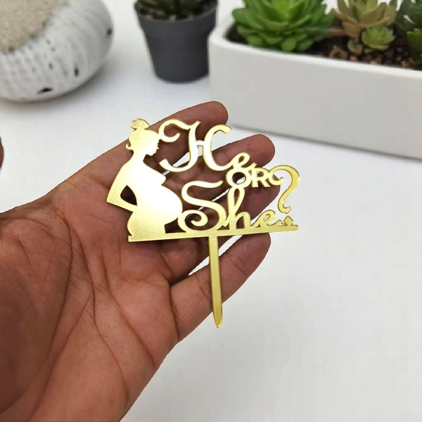 He Or She Cake Topper