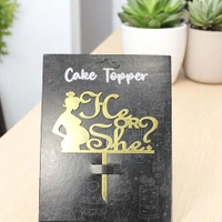 He Or She Cake Topper