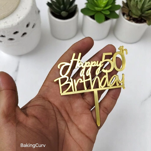 Happy 50th Birthday Cake Topper