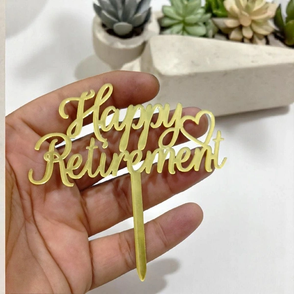 Happy Retirement Cake Topper