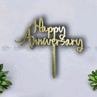 Happy Anniversary Cake Topper