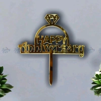 Happy Anniversary Cake Topper