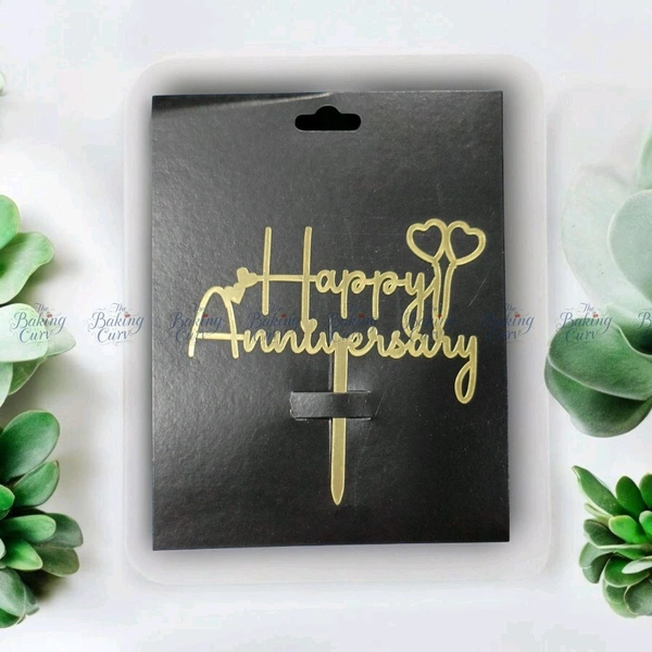 Happy Anniversary Cake Topper