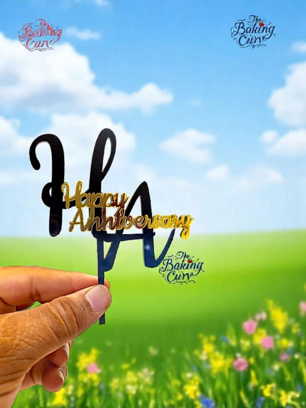 Happy Anniversary Cake Topper