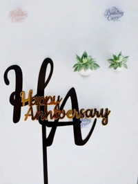 Happy Anniversary Cake Topper