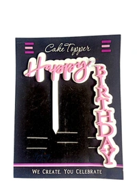 Happy Birthday Cake Topper L Shape