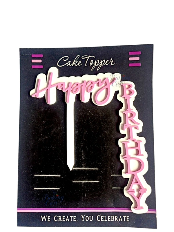 Happy Birthday Cake Topper L Shape