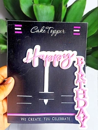 Happy Birthday Cake Topper L Shape