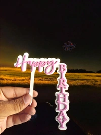 Happy Birthday Cake Topper L Shape