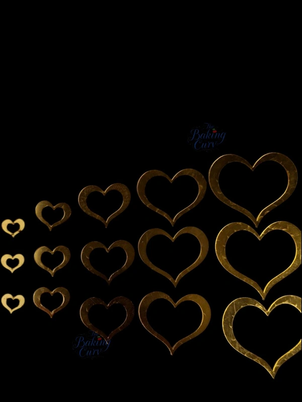 Heart Shape Acrylic Cutout Cake Topper (Pack Of 15) 