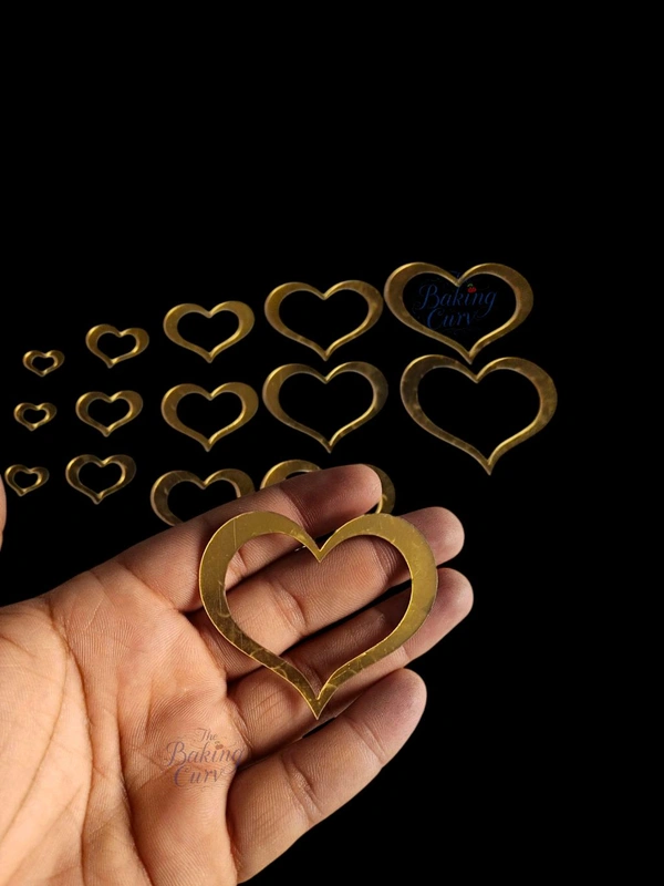 Heart Shape Acrylic Cutout Cake Topper (Pack Of 15) 