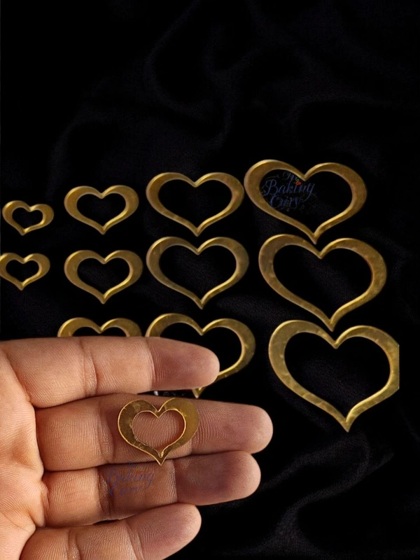 Heart Shape Acrylic Cutout Cake Topper (Pack Of 15) 