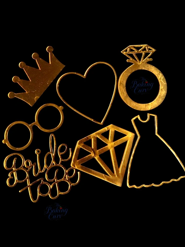 Bride To Be Cutout Cake Topper