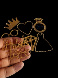 Bride To Be Cutout Cake Topper